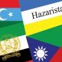 Flags of Hazara (Hazaristan), Uzbek (South Turkestan), Tajik and Baloch